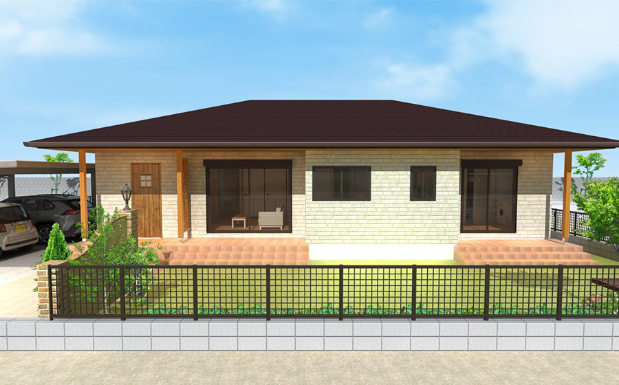 外とのつながりを感じられる家