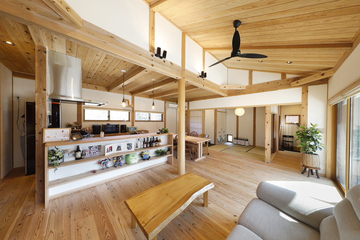 リビングに集う家